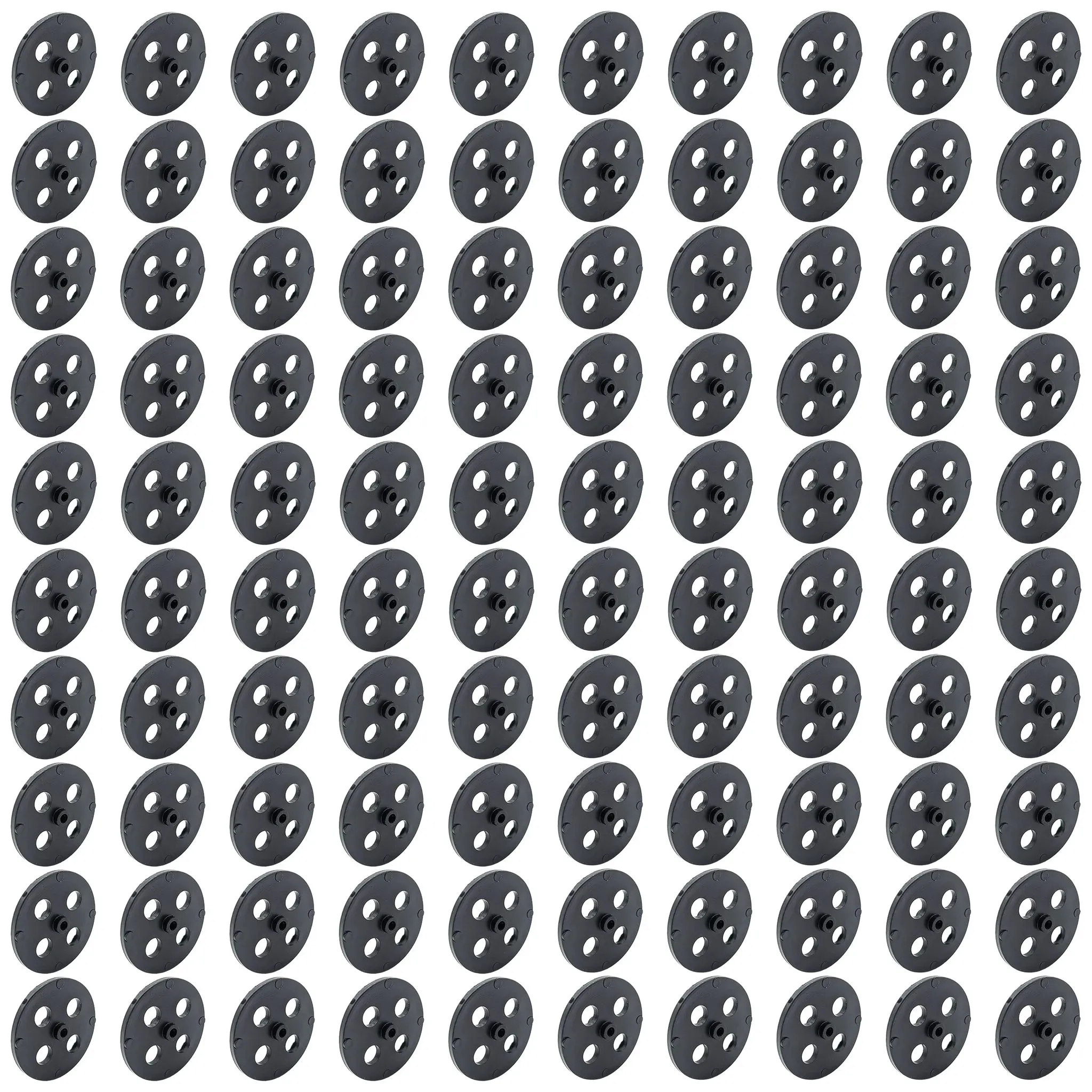 100 Pack Black 35mm Front Wheels for Shell Style Co2 Dragsters