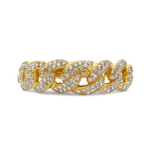 14K Yellow Gold Diamond Cuban (Top) Grill