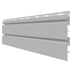 5/8"x7-1/4"x8' Trusscore SlatWall PVC Panels, Grey