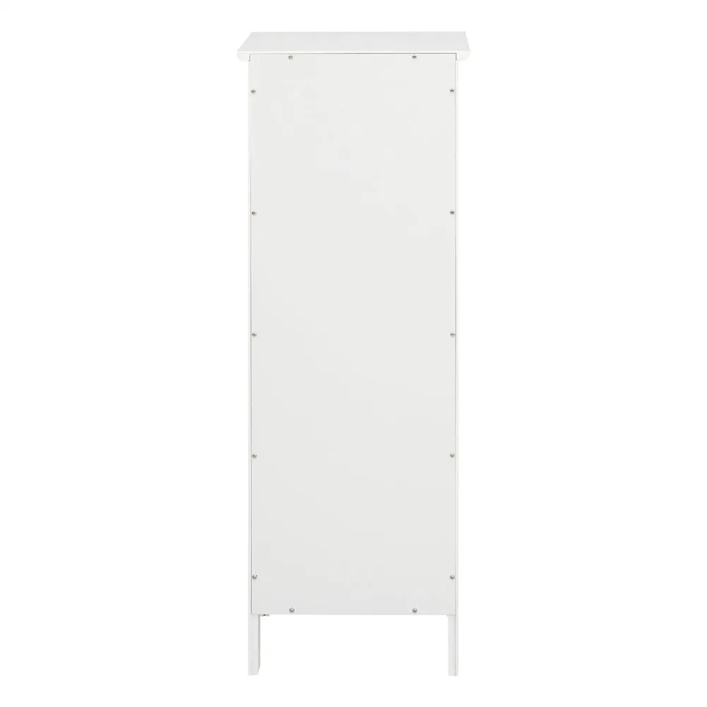 AMYOVE 4-Drawer Storage Cabinet Bathroom Storage Organizer White