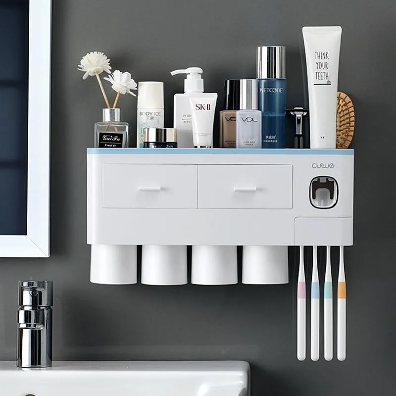 Bathroom Accessories Automatic Toothpaste Dispenser Toothbrush Holder