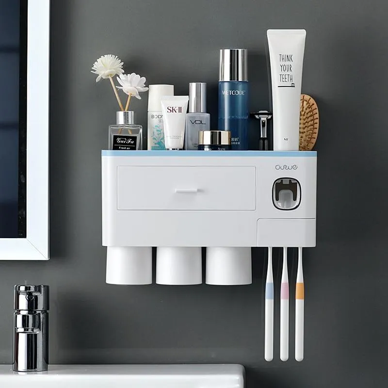 Bathroom Accessories Automatic Toothpaste Dispenser Toothbrush Holder