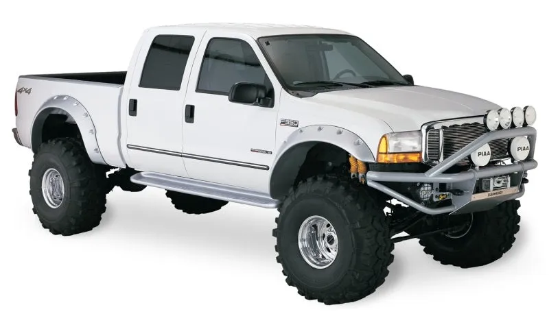 Bushwacker Pocket Style Cut-Out Front Fender Flare - 4.5 in Wide - Black - Ford Fullsize Truck 1999-2007 - Pair
