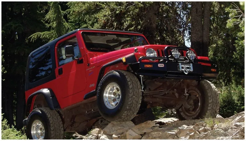 Bushwacker Pocket Style Front / Rear Fender Flare - 6 in Wide - Black - Jeep Wrangler TJ 1997-2006