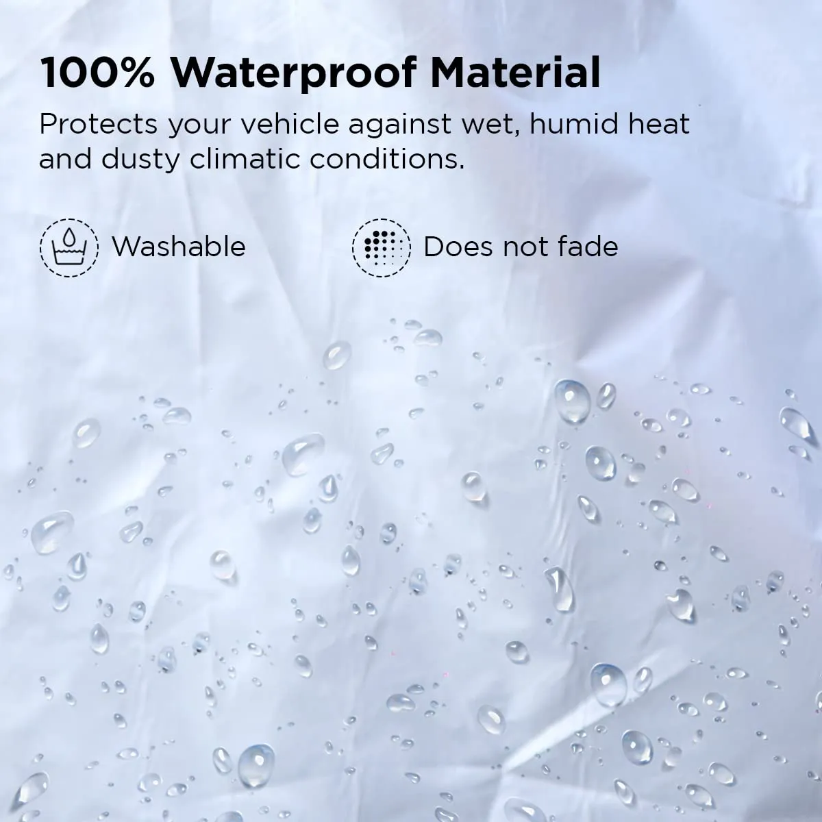 CARBINIC Waterproof Car Body Cover for Hyundai Grand i10 | Dustproof, UV Proof Car Cover | i10 Car Accessories | Mirror Pockets & Antenna Triple Stitched | Double Layered Soft Cotton Lining, Silver