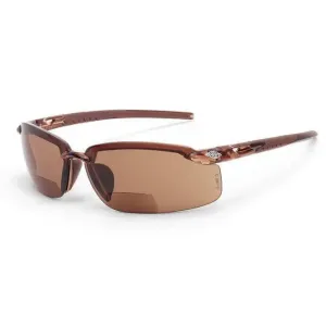 CROSSFIRE - ES5 Bifocal Safety Eyewear 2.5 Diopter, Crystal Brown