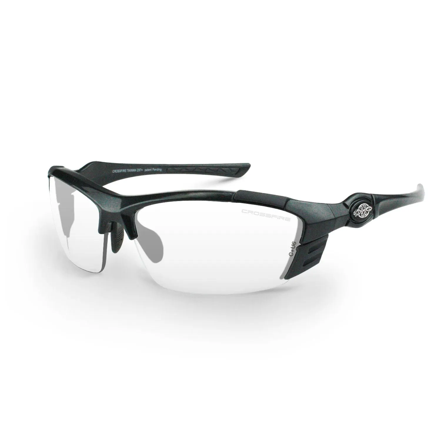 CROSSFIRE TL11 Premium Safety Glasses Gray Frames Clear Lens 3664