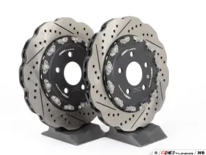 ECS TUNING - Rear 2-Piece Tru-Float Wave Brake Rotors - Pair (330x22)