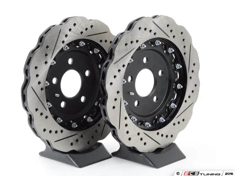 ECS TUNING - Rear 2-Piece Tru-Float Wave Brake Rotors - Pair (330x22)