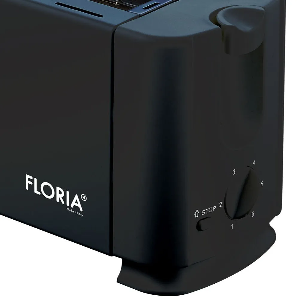 Electric Bread Toaster Sleek Black