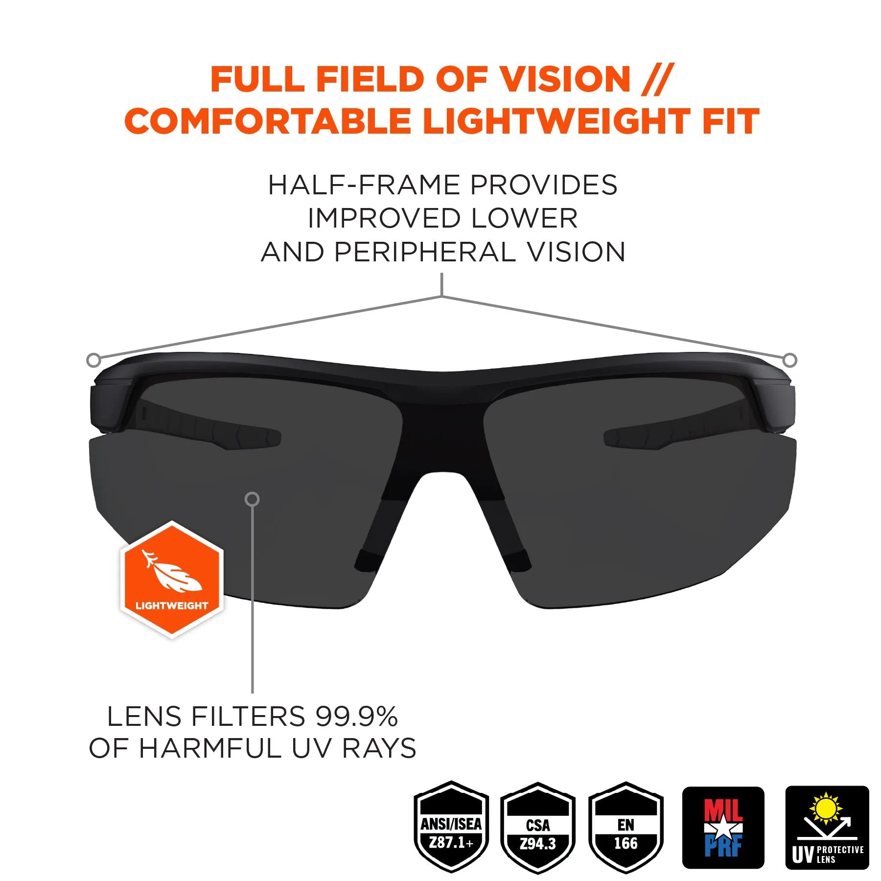 Ergodyne Skullerz SKOLL Anti-Fog Safety Glasses