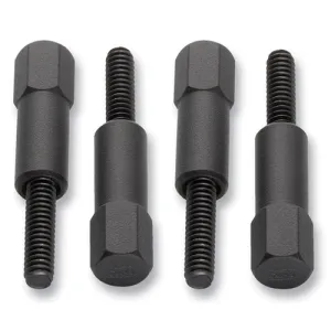 Ford Racing Valve Cover Mini Nut - 1/4-20 in Thread - 1-1/2 in Long - Ford Logo - Black Crinkle (Set of 4)