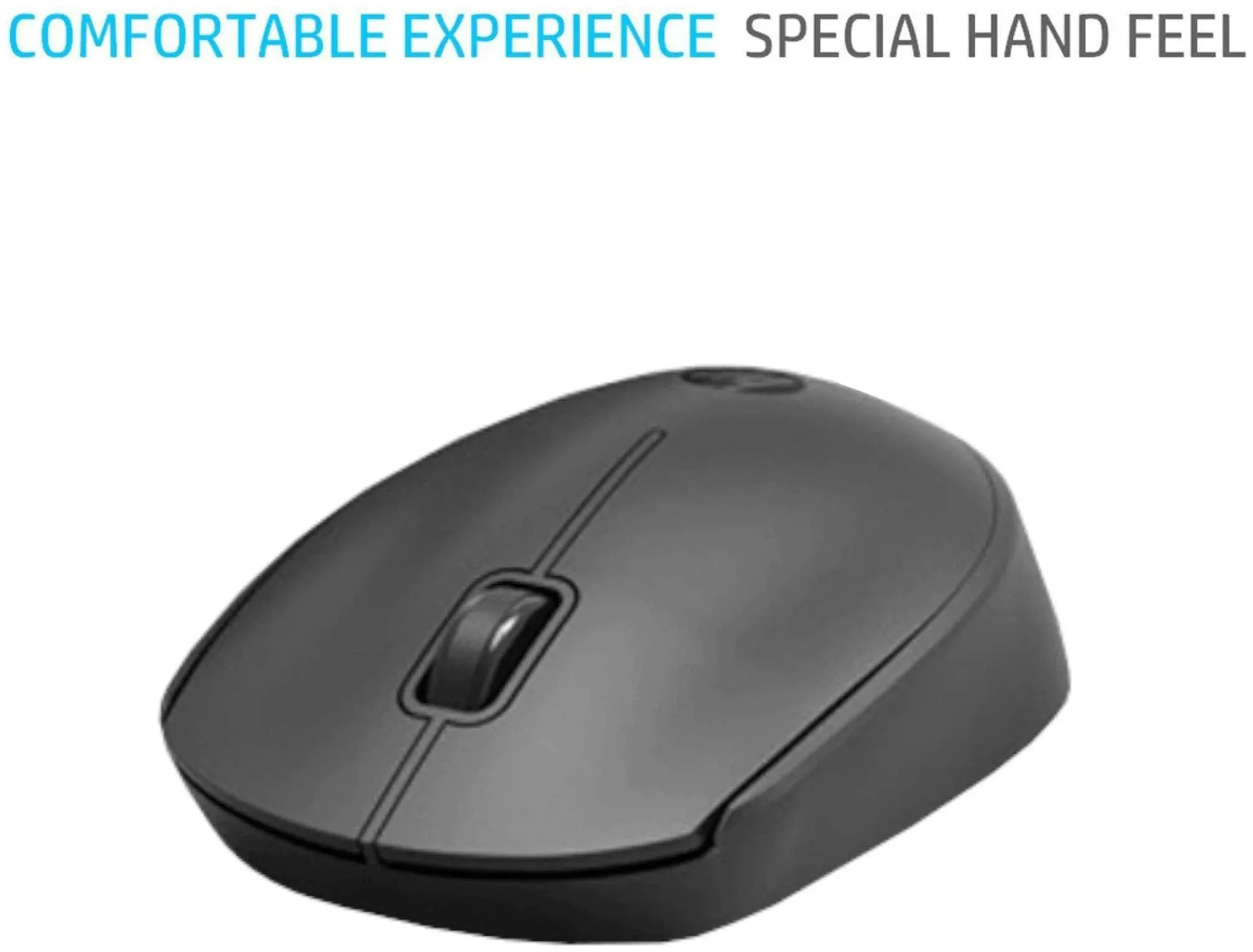 HP CS10 Wireless Keyboard Mouse Combo/2.4 GHz Wireless Connection/Ergonomic Design/Energy and Electricity Saving/Plug and Play, Intelligent Dormancy/Drop Key Cap/ 1600 dpi/Black (7YA13PA)