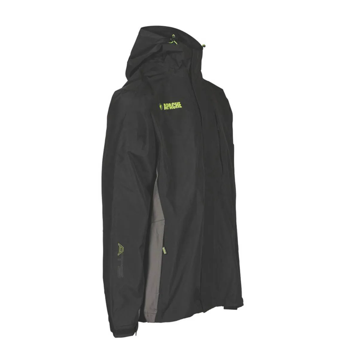 Jacket Mens Black Regular Fit Waterproof Black Grey Adjustable Hood Medium