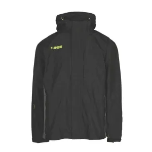 Jacket Mens Black Regular Fit Waterproof Black Grey Adjustable Hood Medium