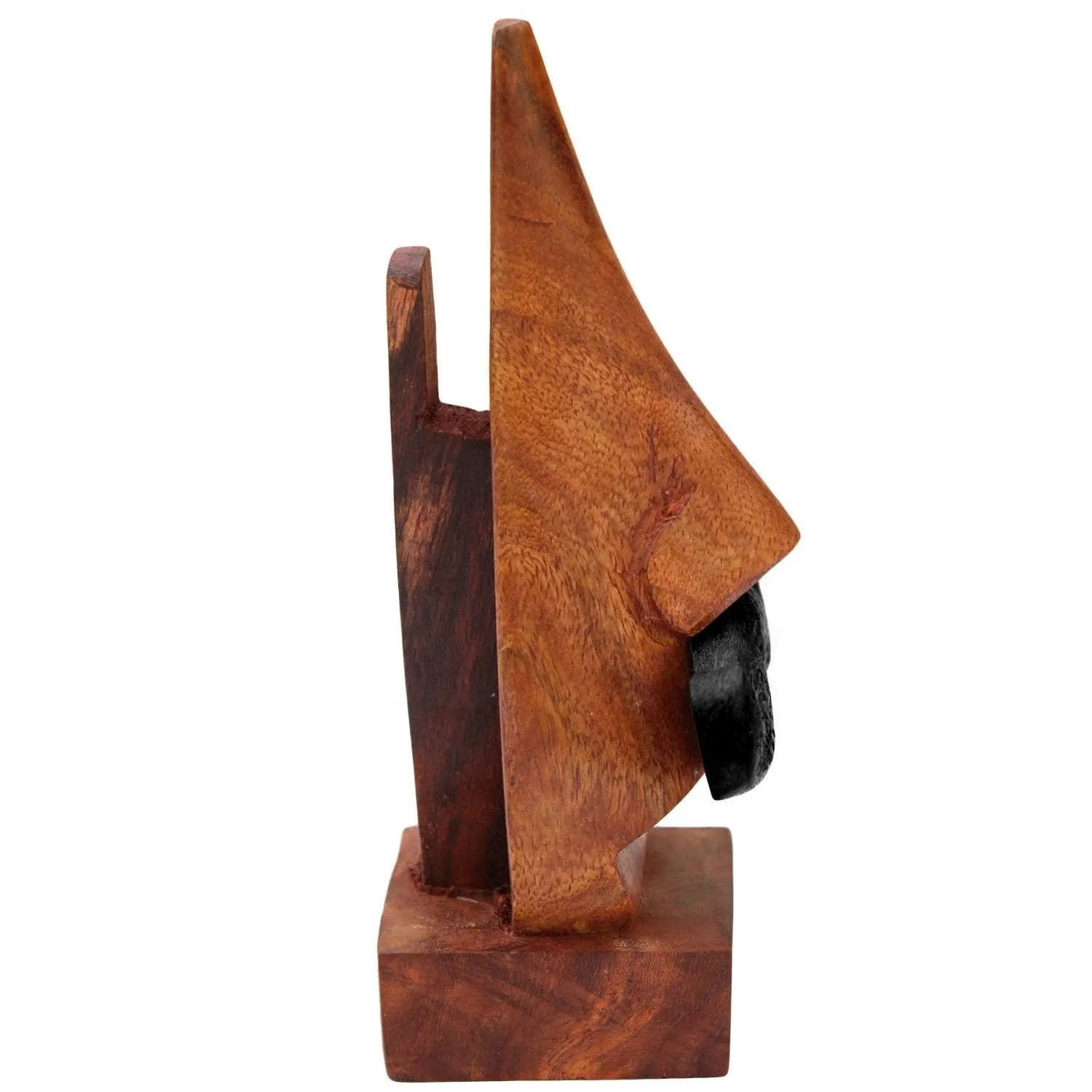 KRAFT JUNCTION Handmade Wooden Spec Holder - 3D Nose Shape Goggle Holder - Office Decor Organization Moustache