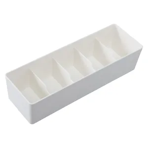 Kuber Industries Cloth Storage Box 5 GridDrawer Divider|Wardrobe Organizer For clothes (White)
