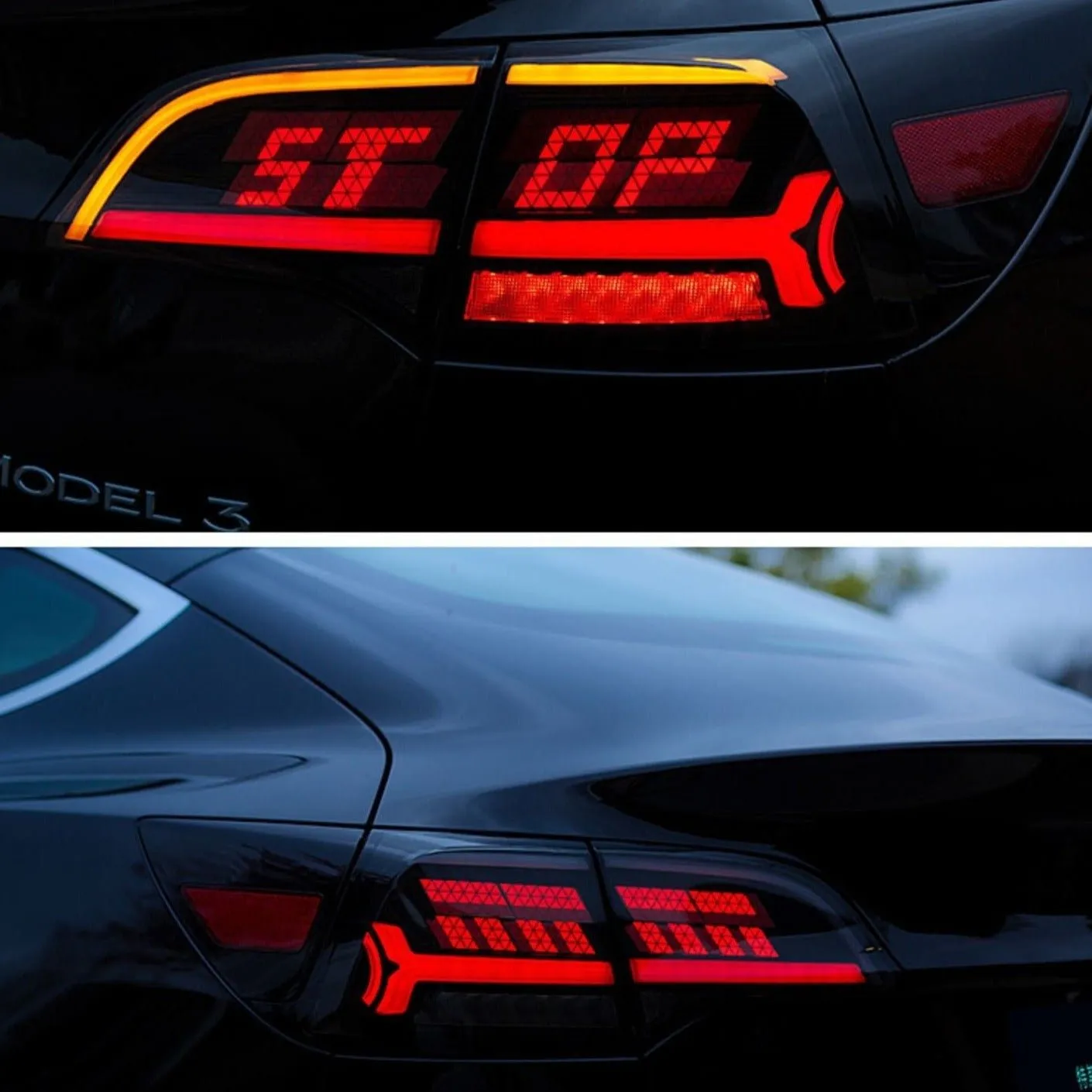 LED APP-Controlled Letter Tail Lights For Tesla Model 3/Y