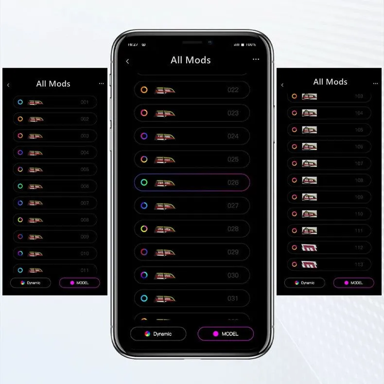 LED APP-Controlled Letter Tail Lights For Tesla Model 3/Y
