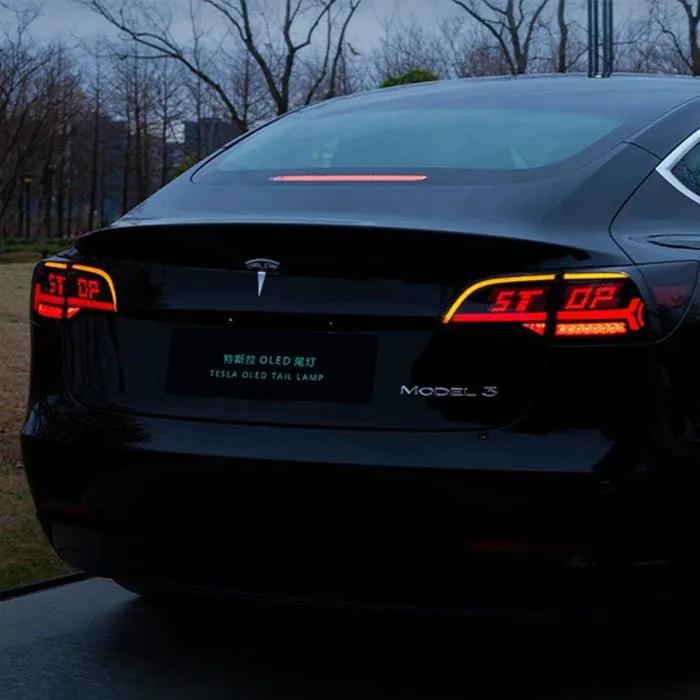 LED APP-Controlled Letter Tail Lights For Tesla Model 3/Y