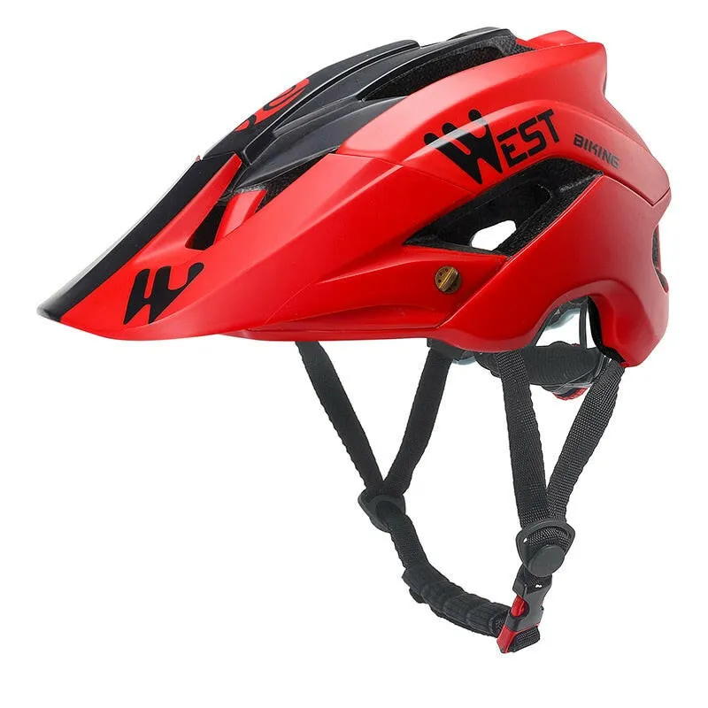 Men Cycling Helmet With Sun Visor MTB Road Bike Trail XC Helmet Adjustable Ultralight Safety Sport Bicycle Helmet