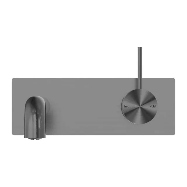 Nero Mecca Wall Basin/Bath Mixer Handle Up 120mm Gun Metal