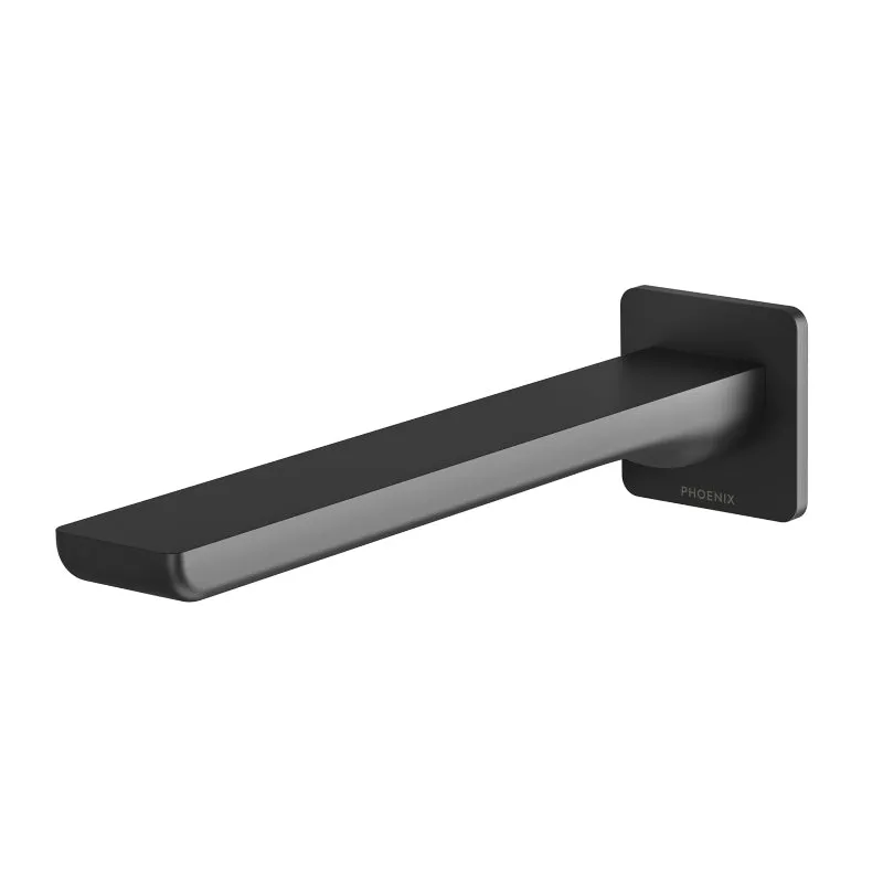 Phoenix Gloss MKII Wall Basin / Bath Outlet 200mm - Matte Black