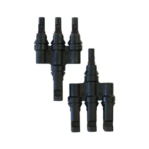 Renogy RNG-CNCT-MC4Y-M - Renogy Solar MC4Y2 Branch Connectors MMMF FFFM Pair, Multicolor