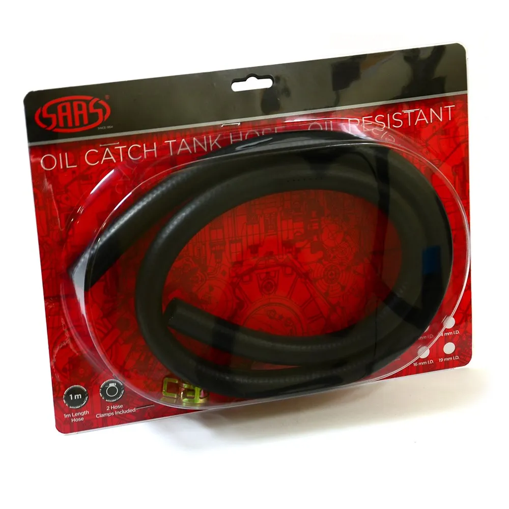 SAAS 1 Metre Oil Resistant Hose 12mm (1/2") ID with Pair of Clamps - SRH12