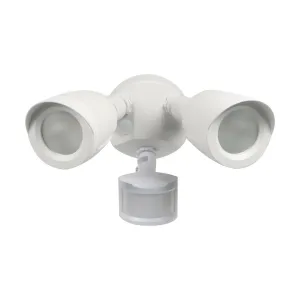 SATCO 65-711 20W LED 2 Bullet Head Security Light With Motion Sensor 30K/40K