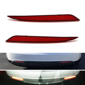 TAPTES Rear Bumper Reflector Brake Light for Tesla Model 3