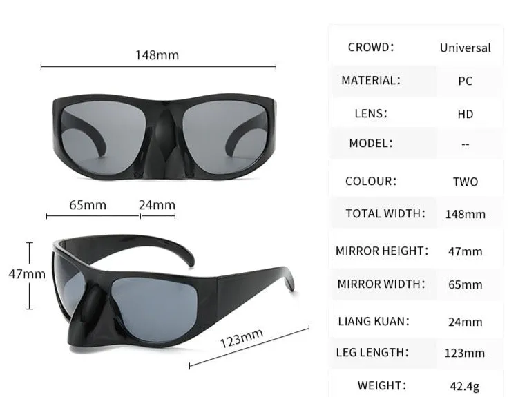 TEEK - Oversized Sleek Goggle Sunglasses