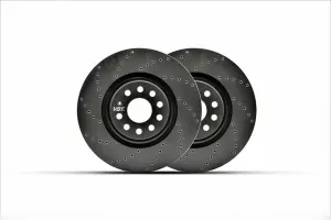 VBT Cross Drilled 288x25mm Front Brake Discs (5602344257D) (VW UP)