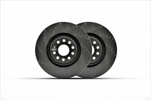 VBT Cross Drilled 288x25mm Front Brake Discs (5602344257D) (VW UP)