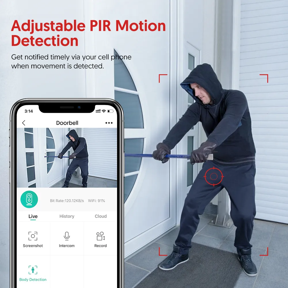 Victure VD300 Video Doorbell Wireless WiFi( Only 2.4G )