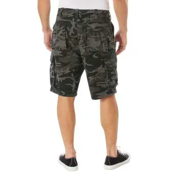 Vintage Style Camo Paratrooper Cargo Shorts
