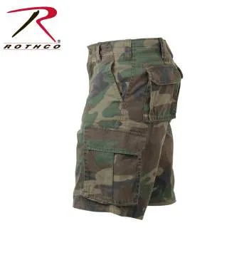 Vintage Style Camo Paratrooper Cargo Shorts