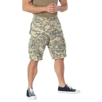 Vintage Style Camo Paratrooper Cargo Shorts