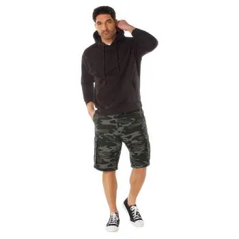 Vintage Style Camo Paratrooper Cargo Shorts