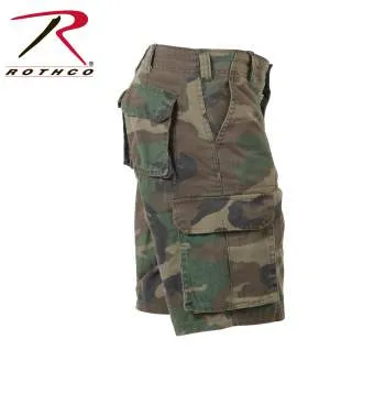Vintage Style Camo Paratrooper Cargo Shorts