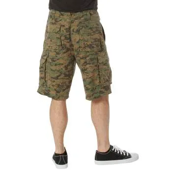 Vintage Style Camo Paratrooper Cargo Shorts