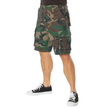Vintage Style Camo Paratrooper Cargo Shorts