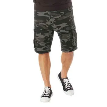 Vintage Style Camo Paratrooper Cargo Shorts