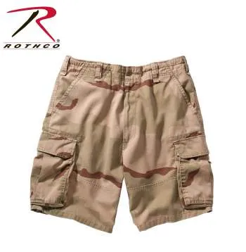Vintage Style Camo Paratrooper Cargo Shorts