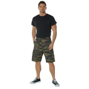 Vintage Style Camo Paratrooper Cargo Shorts
