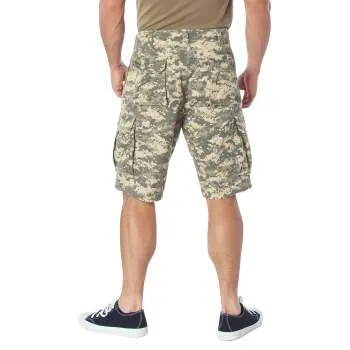 Vintage Style Camo Paratrooper Cargo Shorts