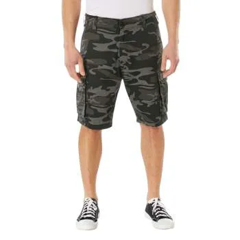 Vintage Style Camo Paratrooper Cargo Shorts