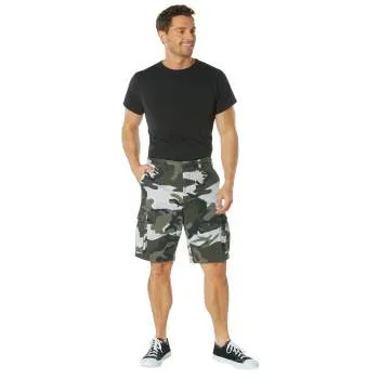 Vintage Style Camo Paratrooper Cargo Shorts