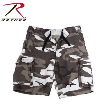 Vintage Style Camo Paratrooper Cargo Shorts