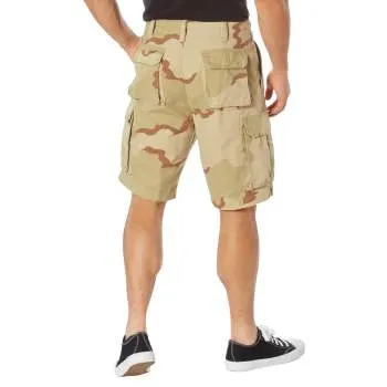Vintage Style Camo Paratrooper Cargo Shorts